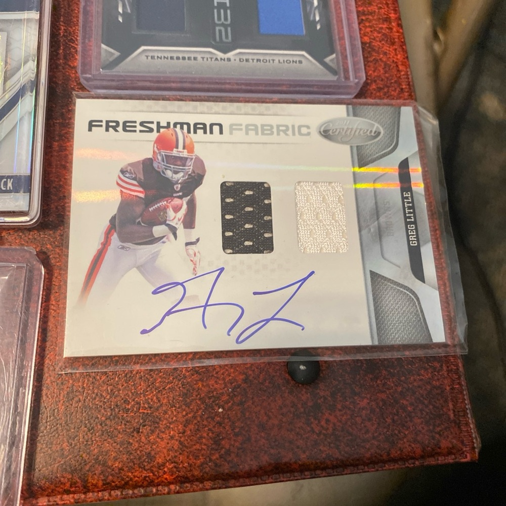 Freshman Fabric Football Card with Signature